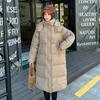 Down cotton jacket schoolgirl long over the knee loose ins loose bread suit thickened cotton jacket winter new padded jacket jacket