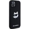 Karl Lagerfeld Klhmp15Sschpplk Iphone 15 / 14 / 13 6.1 Czarny/Black Hardcase Silicone Choupette Head Magsafe