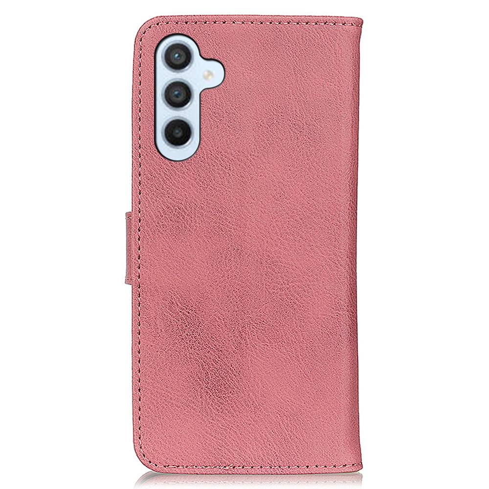 KHAZNEH Für Samsung Galaxy S24 FE Hülle Handy Lederhülle Rindsleder Textur