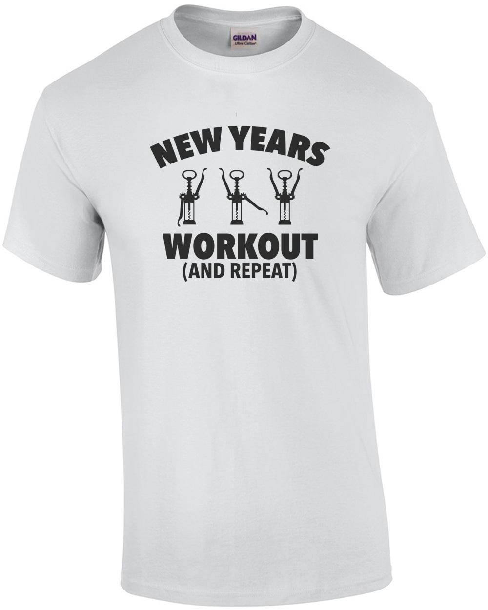 

New Years Workout - Drinking T-Shirt Unisex T-Shirt XL