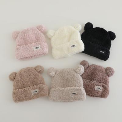 Winter New Plush Hat for Women Korean Version with Little Bear Ears Warm  Loose and Face Enhancing Small Pullover Hat