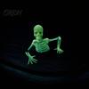 Decorative Skeleton for Gardening Halloween Planter Ornament, Glow-in-The-Dark Figurine, Break Through The Creative Desktop Ornament Holiday