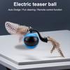 Automatic Rolling Ball with Feather Tails & Sound Self Rotating Ball Interactive Cat Toy Ball for Cats and Kittens