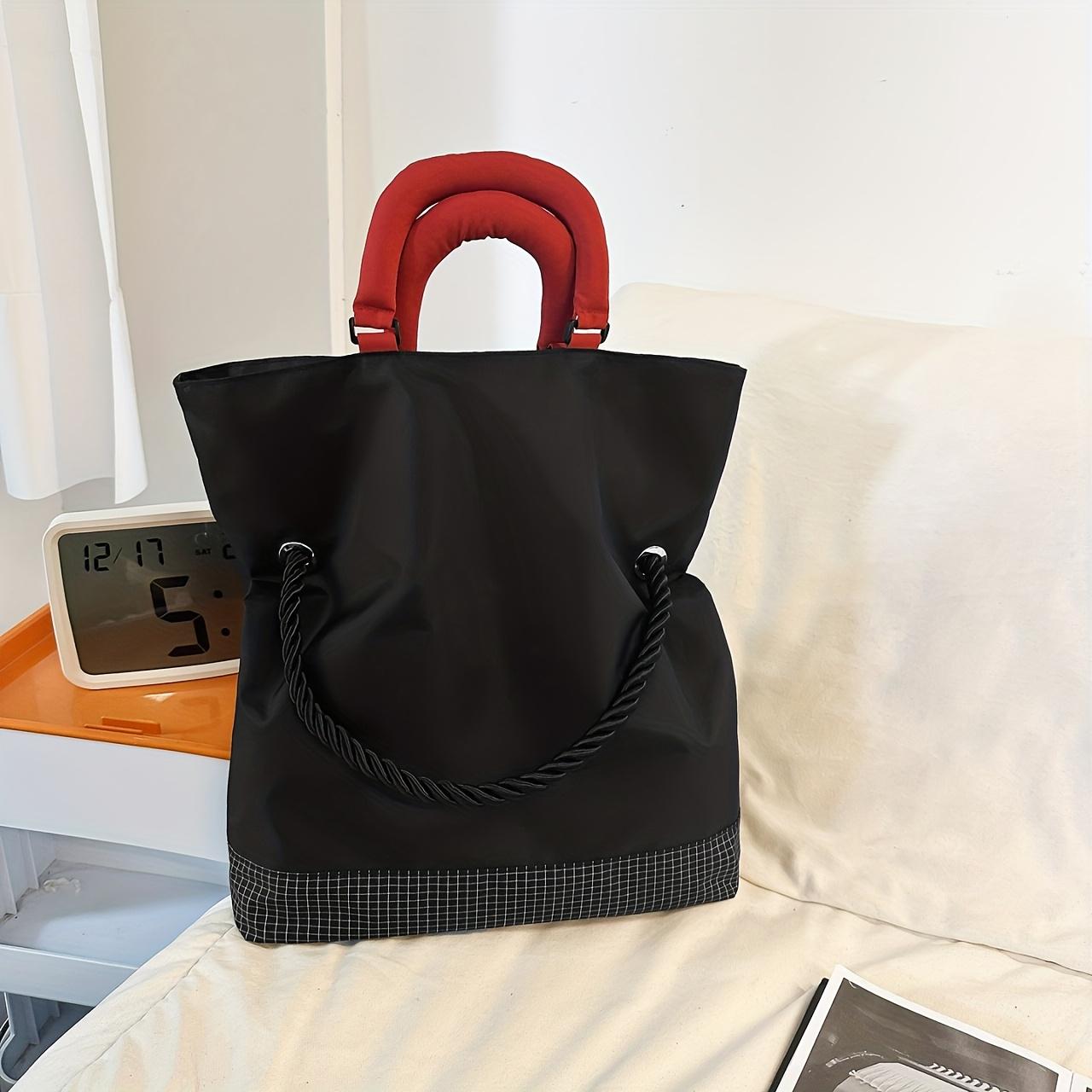 Большая вместительная простая сумка-тоут унисекс, сумка через плечо