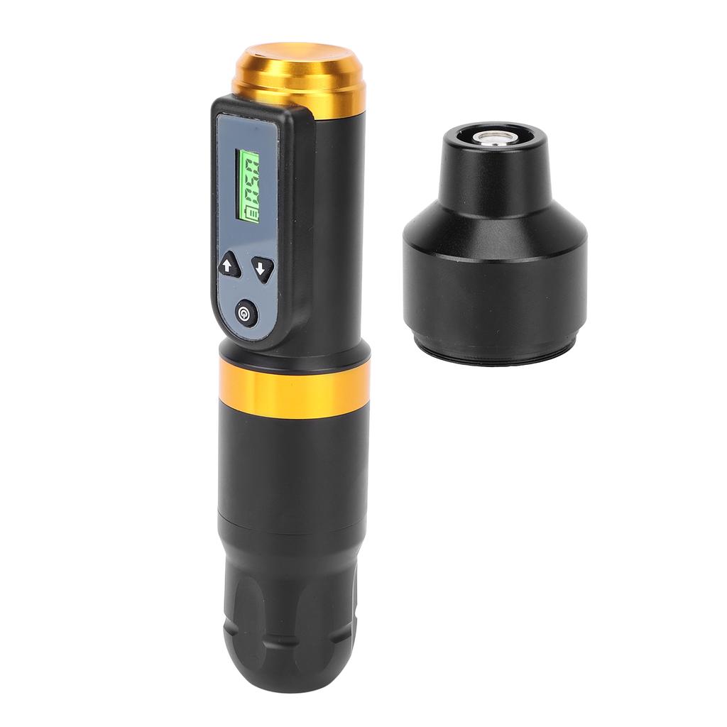 Cordless Power Supply Rotary Tattoo Pen Professional Aluminum Alloy Motor Tattoo Pen with RCA Converter