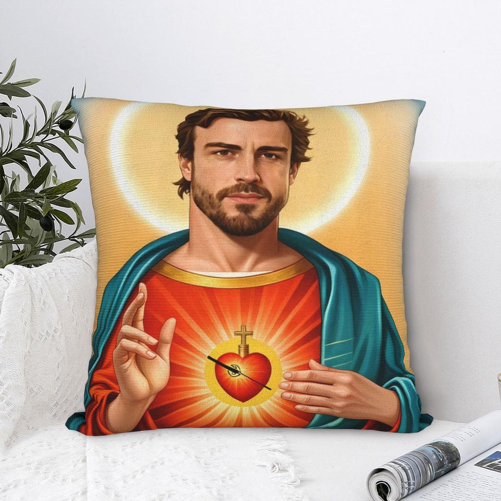 Fernando Alonso Kissenbezug Druck Kissenbezug Retro Trendiger Kissenbezug für Wohnzimmer Stuhl