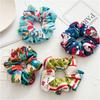 30pcs  Women Hair Scrunchies Christmas Print Corduroy Cloth Hairbands Lady Girls Ponytail Hair Ties Accessories