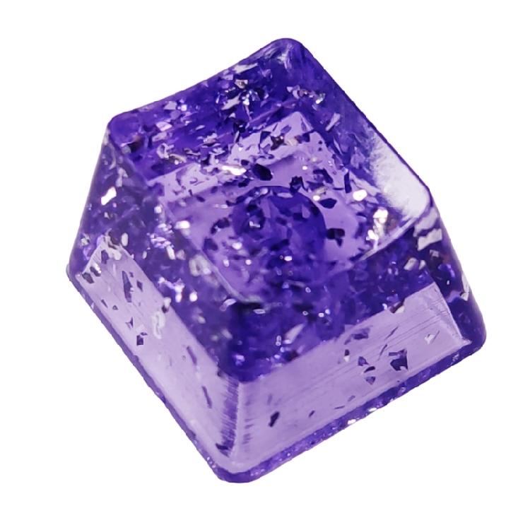 1PC DIY Resins Backlit Mechanical Keyboards Keycap OEM Profile R4s Transparent Sequins Keycap 1