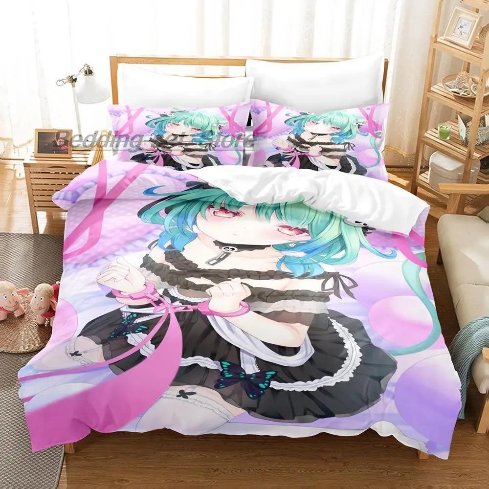Comfortable Anime Print Bedding Set With Duvet Cover And Pillowcases Single Twin Full Queen King Sizes For All Ages
