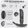 Multifunctional Anal Butt Plug Vibrator Telescopic Thrusting Design Dual Motor Vibration Scrotum Clamp Function Waterproof