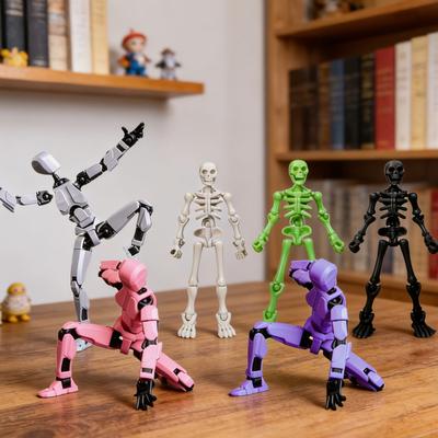 Multi-Jointed Movable Shapeshift Robot 3D Printed Mannequin Dummy Action Figures Toys Mini Movable Joints Skeletons Desk Decor