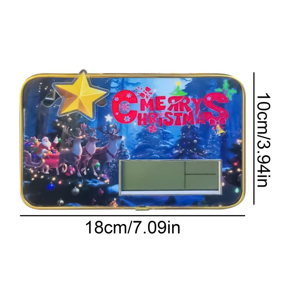 

Рождественские часы Санта Клауса Рождественские Санта Клаус Олени Цифровые часы с датой и температурой Праздник Время управления