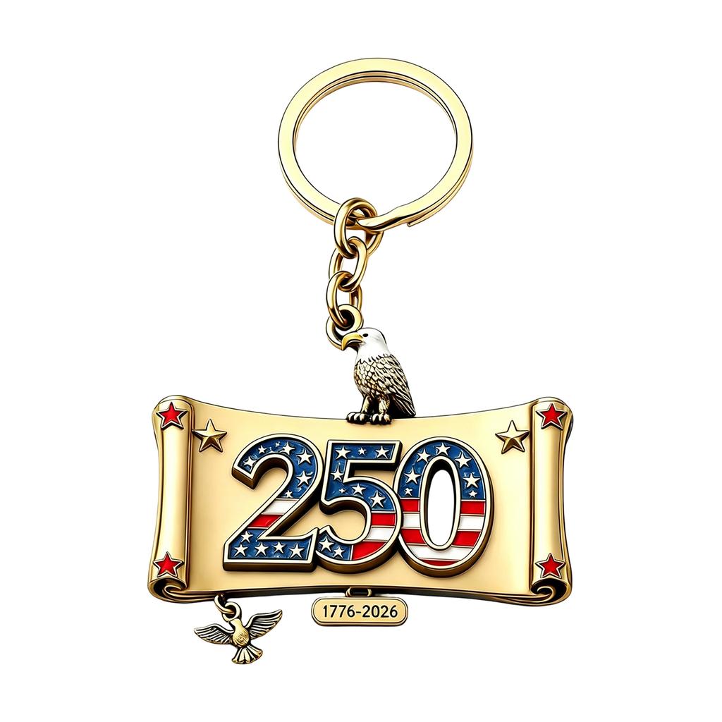 2D Acrylic Keychain For The 250th Anniversary Of The United States