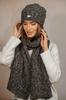 Winter Set Hat with Scarf Color Brown Kamea-Dotto