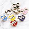 Heart-shaped Badges, Retro Personalized BTS Member Name Brooches, "ARMY" Fan DIY Badges