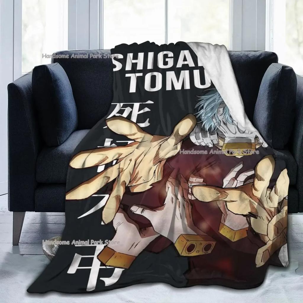 My Hero Academia Collage Anime Shigaraki Fleece Flannel Throw Blanket Cozy Warm Throws for All Season Super Soft Blanket for Bed
