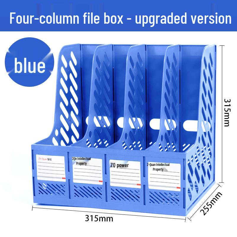 Four-Tier Desktop File Organizer with Storage Trays for Office Supplies