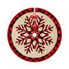 Tree Christmas Skirt Red Plaid Santa Elk Carpet Mat Cover Home Decoration Xmas