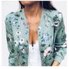 Women's Casual Floral Zip Up Bomber Jacket Coat Stand Collar Lightweight Short Outwear Tops New Round Neck Printed Fashion Zipper Jacket