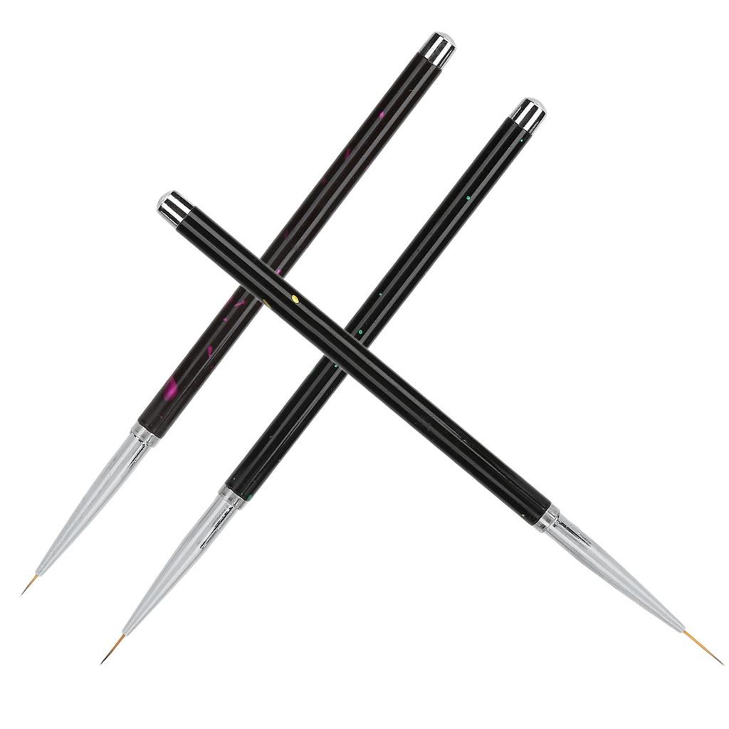 3pcs Nail Art Liner Brushes Home Salon Portable Nail Painting Drawing Design Brush Set