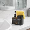 Refillable Hand and Dish Soap Dispenser Set Plastic Double Soap Dispenser  for Home