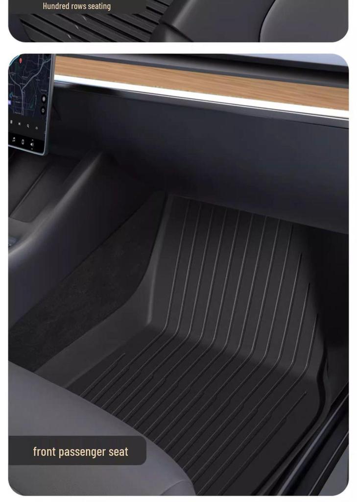 Compatible Tesla Model 3 & Y TPE Odorless Floor Mats & Trunk Backrest Mats