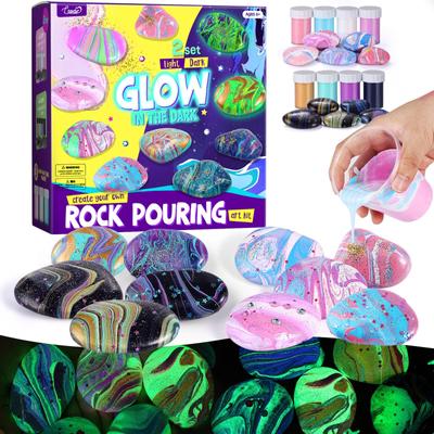 Glow in the Dark Stone Art, Pour Art, Craft Kit, Stone Art, Polling Art, Výroba Toy, Oblíbený dárek pro , Dívky,