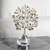 European Glass Water Droplet Ginkgo Tree Ornament Creative Metal Craft Money Tree Decoration for Living Room or Office Gift New