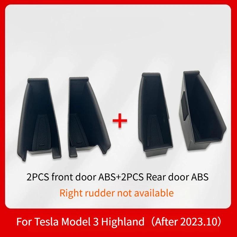 For Tesla Model Y Juniper Model 3 Highland Car Door Side Storage Box Armrest Phone Container Door Organizer Handle Pocket Tray
