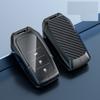 Carbon Fiber Alloy Car Remote Key Fob Case Key Cover For Toyota Chr Hilux Fortuner Land Cruiser 200 Camry Corolla Crown Rav4