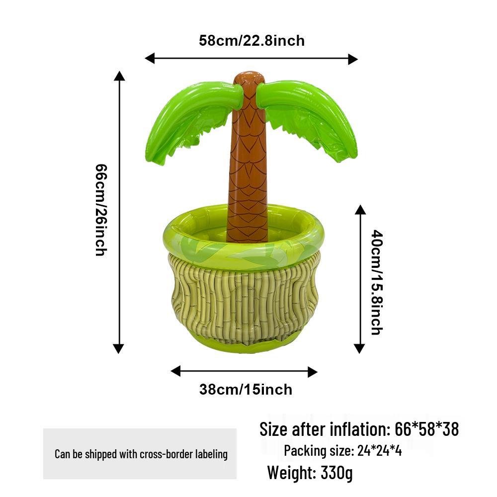 Inflatable Cactus Beer Barrel Floating Ice Bucket for Pool Parties