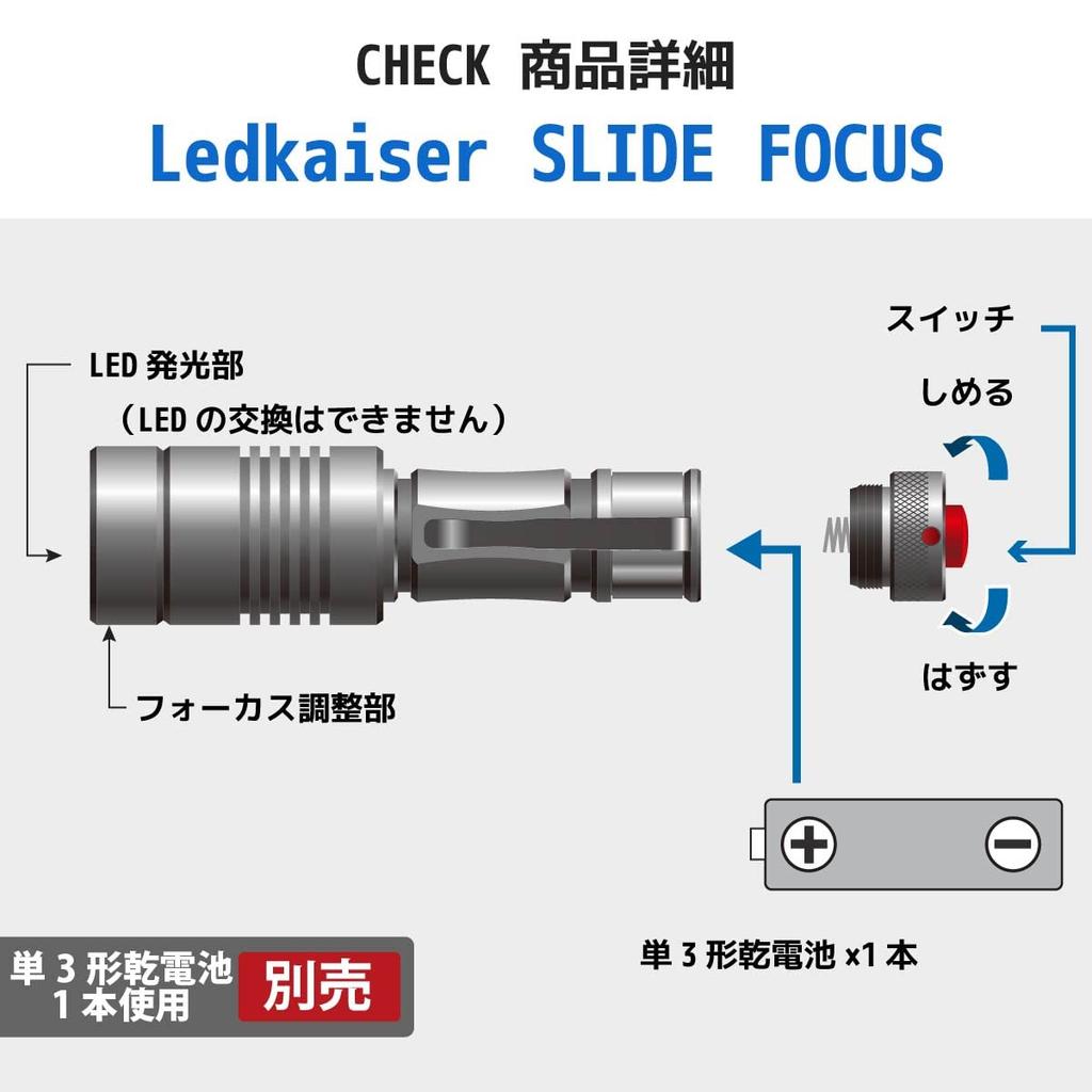 OHM Electric Waterproof LED Zoom Light, Red Kaiser, 250 Lumens, LHA-KS311ZI-S2, 08-1011