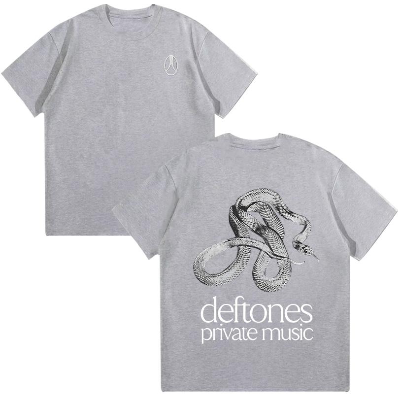 Deftones Private Music T Shirt Rock Music Band Tees Summer Metal Crewneck Breathable Short Sleeve Unisex Fashion T-Shirt Cotton