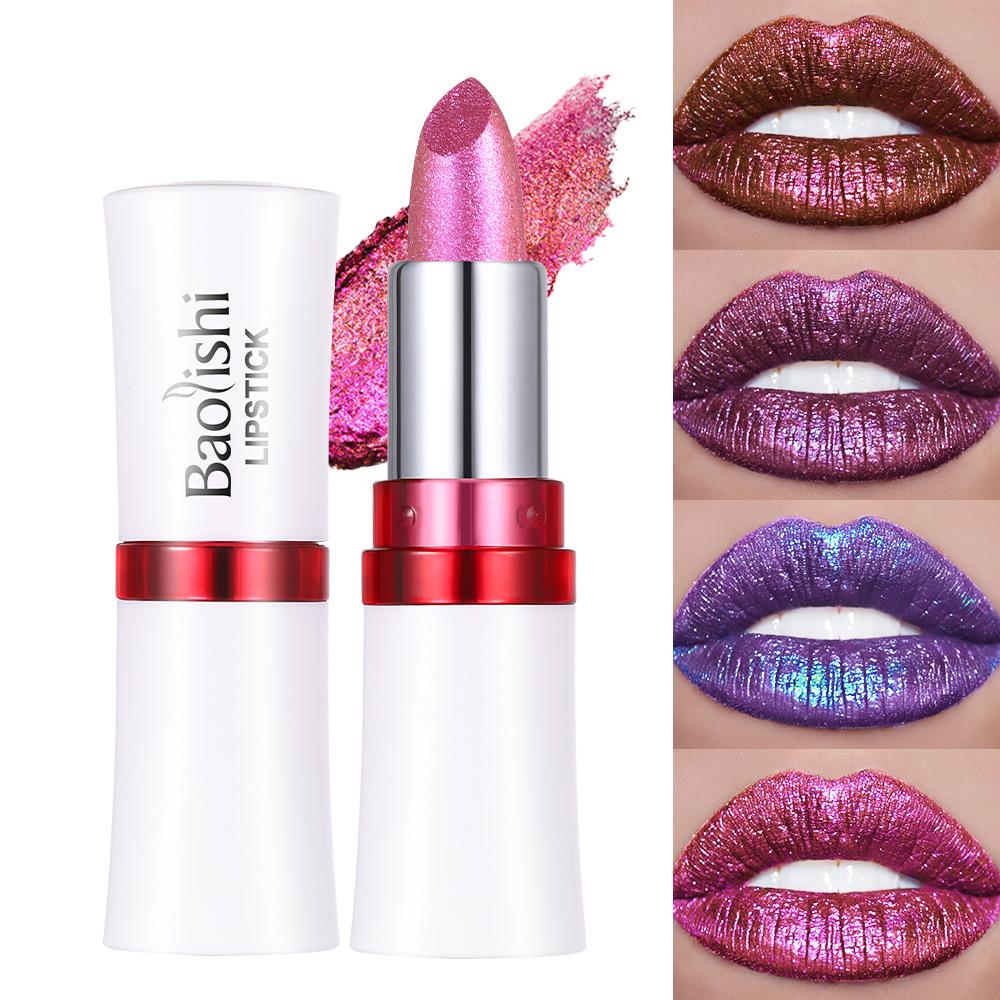 Chameleon Lipstick Pearl Lip Gloss Sparkling Glitter & Shine - Long Lasting & Moisturizing Lipstick Highly Pigmented Lip Stain Gift for Women