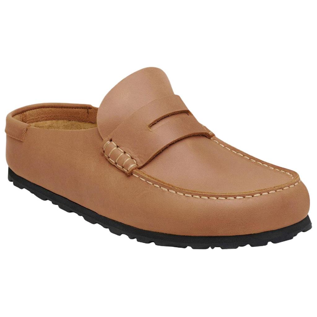 Birkenstock Rubber Sole Abrasion Resistant Closed Toe Slippers Unisex Brown Regular Loose Fit 1030206