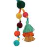 Boho Style Boho Style Hair Ball Tassel Keychain Colorful Boho Style Keyring  Girls