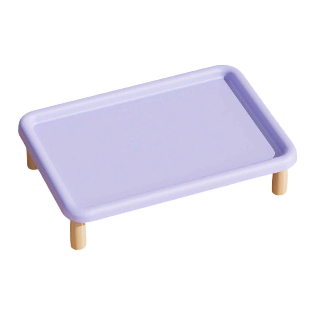 Sturdy PP Wood Non Slip Pet Feeder Stand Raised Water Bowl Dispenser Shelf for Dog Cat Feeding