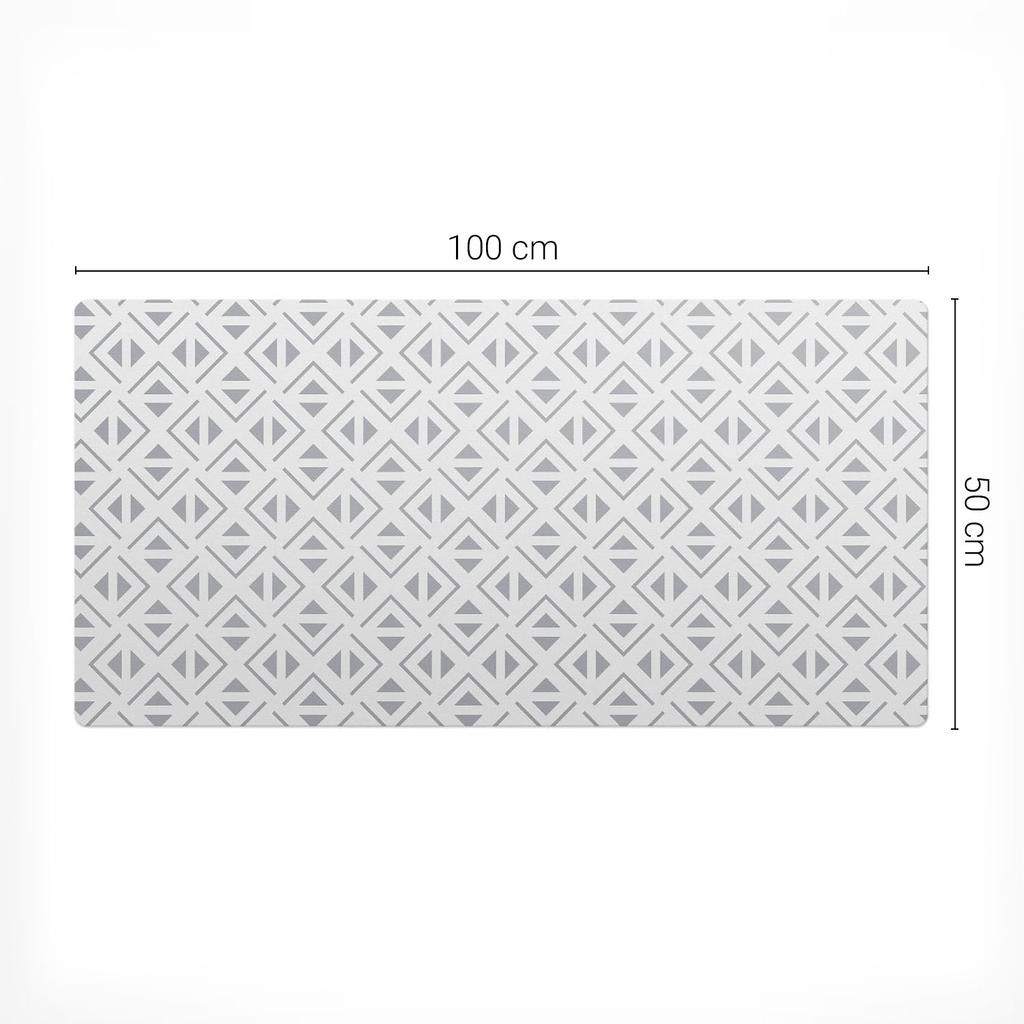 Vinyl Protective Mat with a Modern Geometric Pattern 100x50 cm
