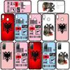 Phone Case for Samsung Galaxy S25 S24 S23 iPhone 16 15 Xiaomi Redmi Note 14 13 12 16E X 8 11 Pro Max OPPO Moto Huawei A15 Albania Albanians Flag Cover