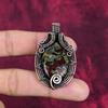 Dragon Bloodstone Gemstone Pendant Copper Wire Wrapped Jewelry Handmade Pendant