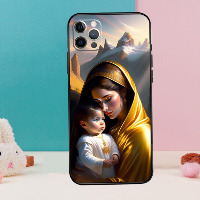 Virgin De Guadalupe Virgen Mary Phone Case For iPhone 17 Air 16 15 14 12 11 13 Pro Max 12 13 mini 15 16 Plus 16e Cover Coque