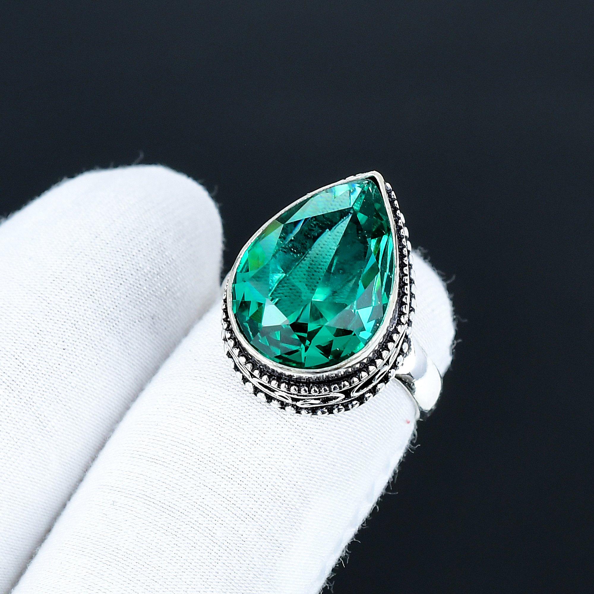 

Кольцо с драгоценным камнем зеленый апатит, ювелирное изделие из стерлингового серебра 925 пробы, кольцо ручной работы, кольцо-заявление с зеленым апатитом из серебра, подарки на день рождения для свадьбы US 5 зелёный