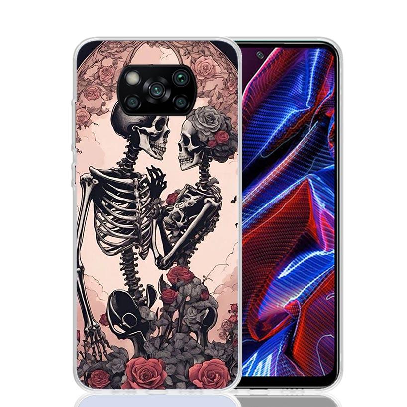 

Anatomy Skeleton Heart Lovey Kiss Phone Case For Xiaomi Poco F7 Ultra X7 X6 Pro X5 Redmi 15 15C 13 13C 12 12C 10 10A 10C 9 9A 9C Xiaomi Poco X6