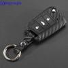 jingyuqin Carbon Silicone Key Case Cover For VW Polo Golf 7 Tiguan for Skoda Octavia Kodiaq Karoq for SEAT Ateca Leon Ibiza