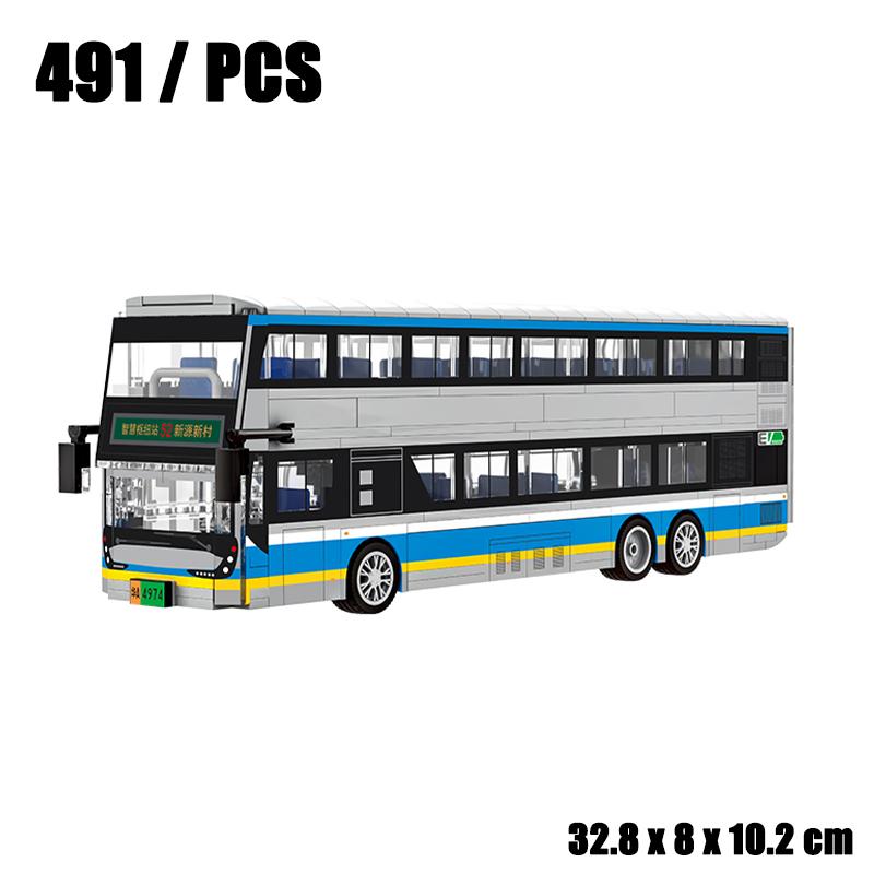 New Modern City Big Cargo Freight Truck Semi Trailer Truck Large Heavy Goods Vehicle Car Model Building Blocks Bricks Kids Toys