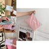 Korean Small Designer Ice Cream Color Makeup Bag Letter Handbag For Daily Use