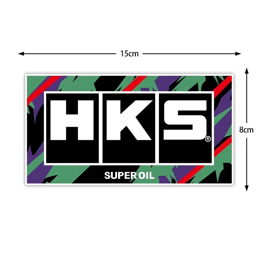 For HKS Sticker JDM Racing Decals Motorcycle Scooter Auto Window Bumper Car Decoration ADVAN Modified Accessories