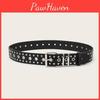 Fashionable Solid Color Star And Rivet Decor Women Casual Belt For Use Daily