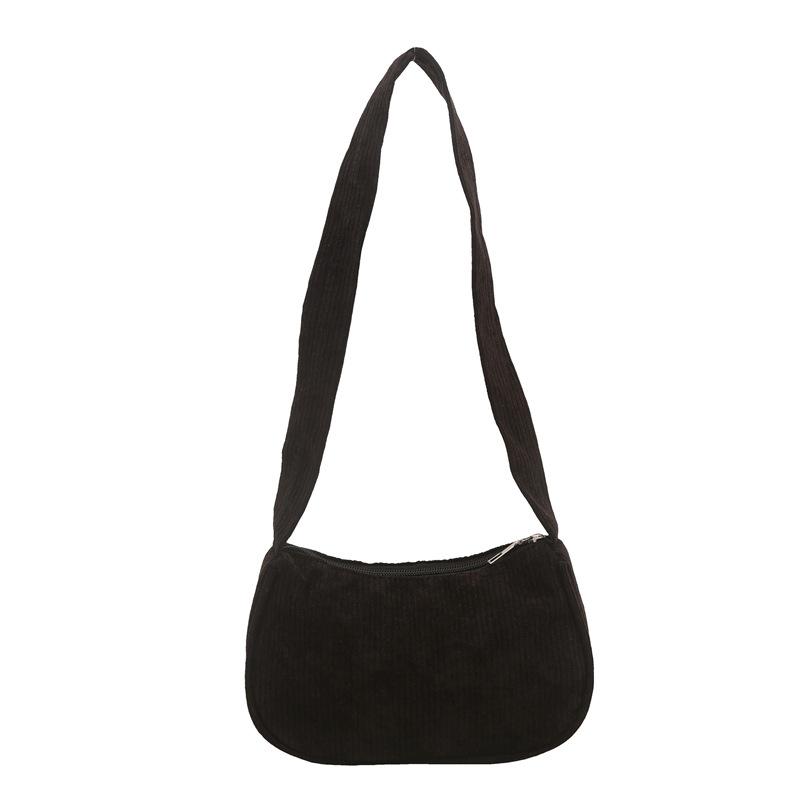 Autumn new beautiful commuter armpit crescent bag casual fashion simple temperament handbag чёрный