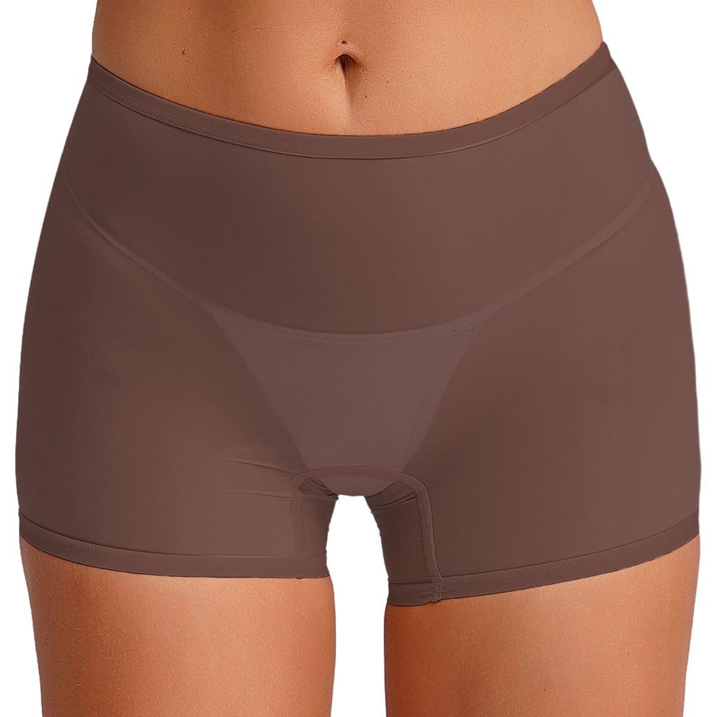 Női átlátszó, rugalmas, fényes, alacsony derékbőségű, fiúshort boxer alsónadrág